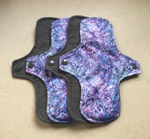 Load image into Gallery viewer, Ready To Ship Organic Top Cloth Pad Gray/Flowers