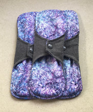Load image into Gallery viewer, Ready To Ship Organic Top Cloth Pad Gray/Flowers