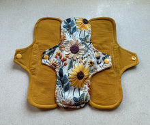 Load image into Gallery viewer, Cloth pads • organic flannel top menstrual pads • organic core • reusable cloth pads • liners • moderate • heavy overnight • priced per pad