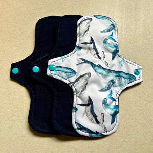 organic flannel top menstrual pads organic fleece absorbent core reusable cloth pads liners moderate heavy flow priced per pad