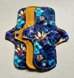 organic flannel top menstrual pads organic fleece absorbent core reusable cloth pads liners moderate heavy flow priced per pad