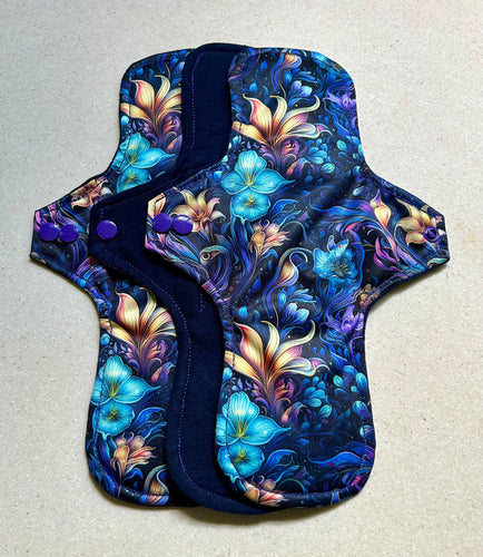 Cloth pads • 12” heavy • Ready to ship • organic flannel top • menstrual pad • organic core • reusable sanitary napkins • priced per pad