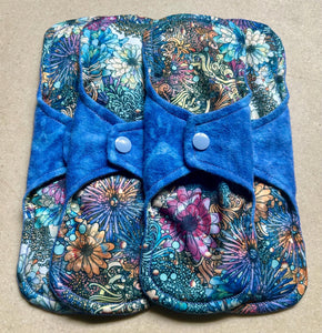 Cloth pads • cloth menstrual pads • organic bamboo and cotton core • reusable sanitary napkins • liners • moderate • heavy • priced per pad