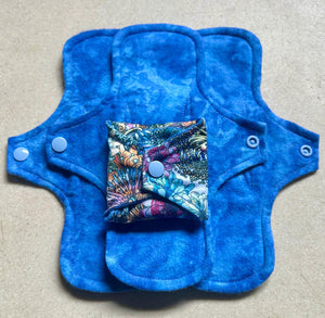 Ready to ship cloth menstrual pad organic fleece absorbent core washable and reusable sanitary napkin cloth pads priced per pad