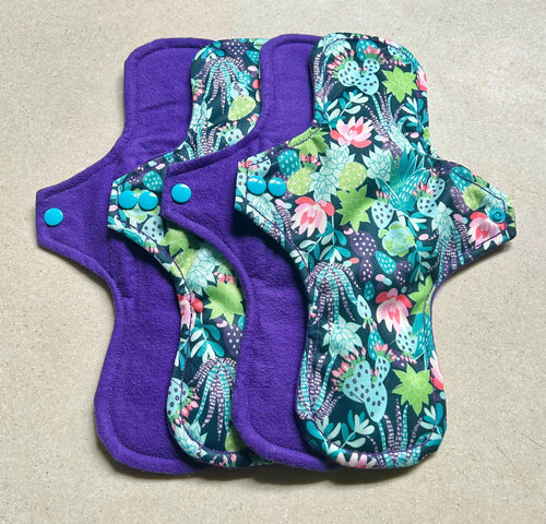Ready to ship 12” heavy • cloth menstrual pad organic fleece absorbent core washable and reusable sanitary napkin cloth pads priced per pad