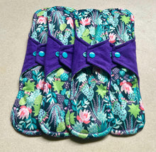 Load image into Gallery viewer, Ready to ship 12” heavy • cloth menstrual pad organic fleece absorbent core washable and reusable sanitary napkin cloth pads priced per pad
