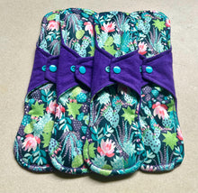 Load image into Gallery viewer, Cloth pads • cloth menstrual pads • organic bamboo and cotton core • reusable sanitary napkins • liners • moderate • heavy • priced per pad