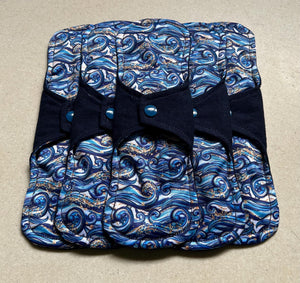 organic flannel top menstrual pads organic fleece absorbent core reusable cloth pads liners moderate heavy flow priced per pad
