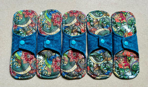 Cloth menstrual pads organic bamboo and cotton absorbent core reusable cloth pads sanitary napkins liners moderate overnight priced per pad