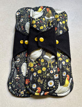 Load image into Gallery viewer, organic flannel top menstrual pads • organic fleece absorbent core • reusable cloth pads • liners • moderate • heavy flow • priced per pad
