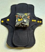 Load image into Gallery viewer, organic flannel top menstrual pads • organic fleece absorbent core • reusable cloth pads • liners • moderate • heavy flow • priced per pad