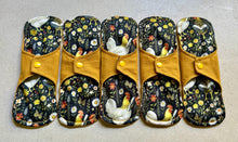 Load image into Gallery viewer, Cloth pads • organic flannel top menstrual pads • organic core • reusable cloth pads • liners • moderate • heavy overnight • priced per pad