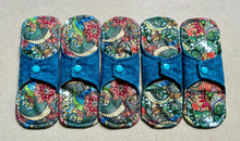 Load image into Gallery viewer, Ready to ship 8” moderate cloth menstrual pad organic fleece absorbent core washable and reusable sanitary napkin cloth pads priced per pad