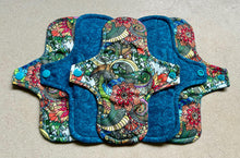 Load image into Gallery viewer, Ready to ship 8” moderate cloth menstrual pad organic fleece absorbent core washable and reusable sanitary napkin cloth pads priced per pad
