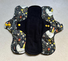 Load image into Gallery viewer, Ready to ship 11” heavy overnight cloth pads organic flannel top menstrual pad organic fleece absorbent core priced per pad
