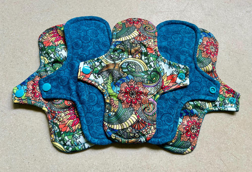Cloth menstrual pads organic bamboo and cotton absorbent core reusable cloth pads sanitary napkins liners moderate overnight priced per pad