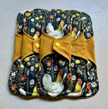 Load image into Gallery viewer, Cloth pads • organic flannel top menstrual pads • organic core • reusable cloth pads • liners • moderate • heavy overnight • priced per pad