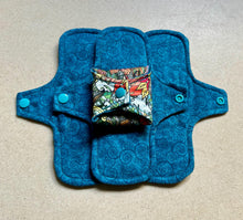 Load image into Gallery viewer, Ready to ship 8” moderate cloth menstrual pad organic fleece absorbent core washable and reusable sanitary napkin cloth pads priced per pad