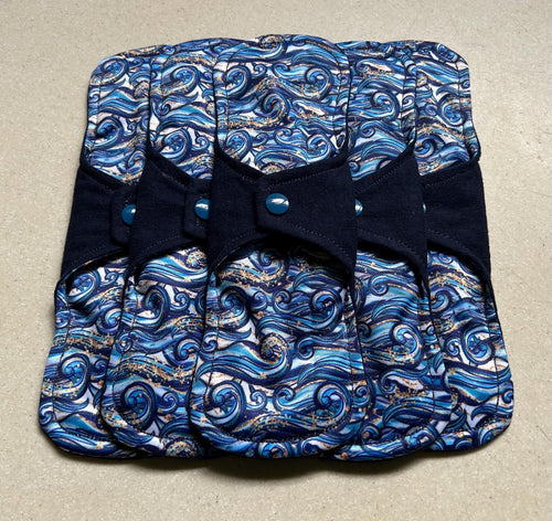 Ready to ship cloth pads 10” moderate organic flannel top menstrual pad organic fleece absorbent core reusable cloth pads priced per pad