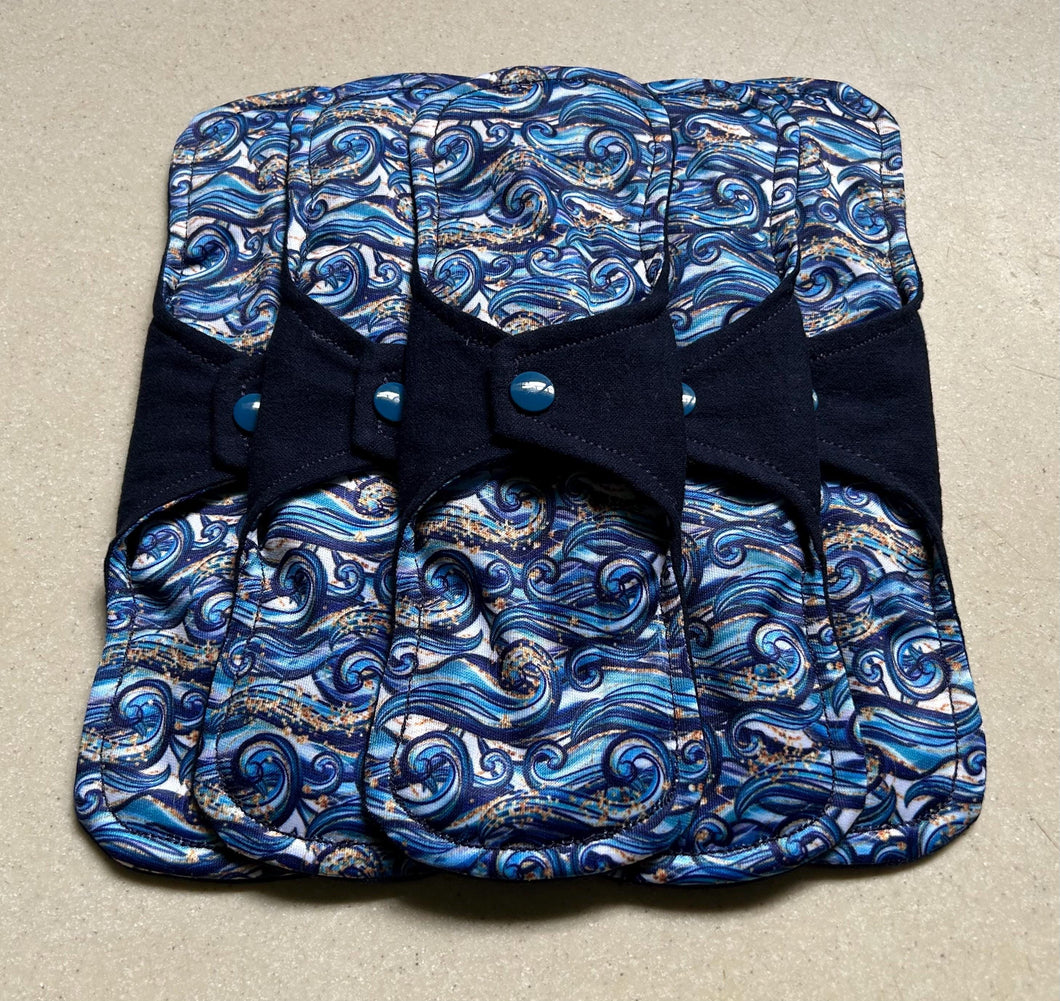Ready to ship cloth pads 10” moderate organic flannel top menstrual pad organic fleece absorbent core reusable cloth pads priced per pad