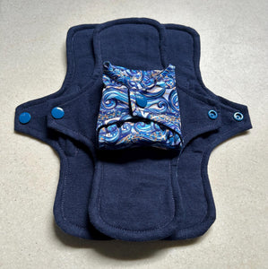 Ready to ship cloth pads 10” moderate organic flannel top menstrual pad organic fleece absorbent core reusable cloth pads priced per pad