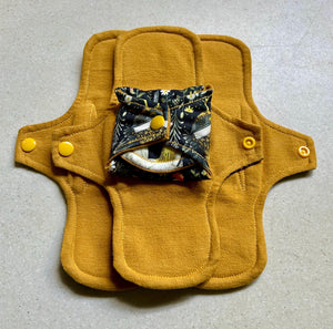 Ready to ship cloth pads 9” moderate organic flannel top menstrual pad organic fleece absorbent core reusable cloth pads priced per pad