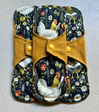 Load image into Gallery viewer, Ready to ship cloth pads 9” moderate organic flannel top menstrual pad organic fleece absorbent core reusable cloth pads priced per pad