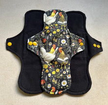 Load image into Gallery viewer, Ready to ship 11” heavy overnight cloth pads organic flannel top menstrual pad organic fleece absorbent core priced per pad