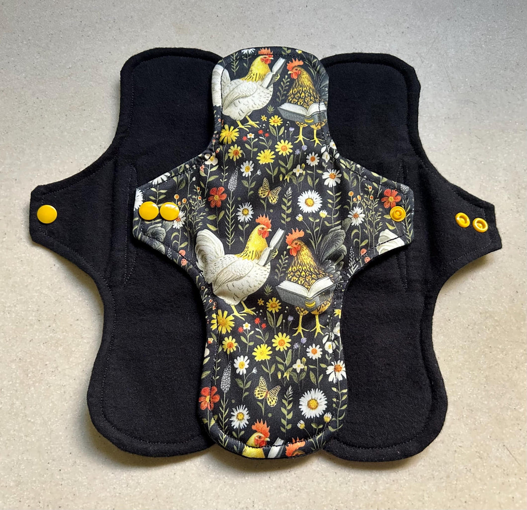 Ready to ship 11” heavy overnight cloth pads organic flannel top menstrual pad organic fleece absorbent core priced per pad