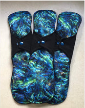 Load image into Gallery viewer, Ready to ship cloth menstrual pad organic fleece absorbent core washable and reusable sanitary napkin cloth pads priced per pad