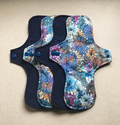 Ready to ship 7” Thong cloth menstrual pad organic fleece absorbent core washable and reusable sanitary napkin cloth pads priced per pad