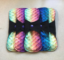 Load image into Gallery viewer, Ready to ship flannel top cloth pad menstrual pad organic fleece absorbent core reusable sanitary napkin cloth pads priced per pad