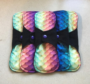 Ready to ship flannel top cloth pad menstrual pad organic fleece absorbent core reusable sanitary napkin cloth pads priced per pad
