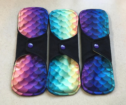 Ready to ship flannel top cloth pad menstrual pad organic fleece absorbent core reusable sanitary napkin cloth pads priced per pad