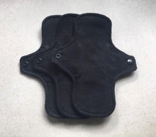 Load image into Gallery viewer, Ready to ship 9” moderate flannel top cloth pad menstrual pad organic fleece core reusable sanitary napkin cloth pads priced per pad
