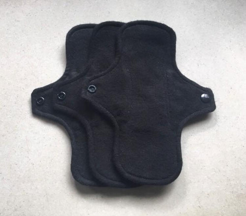 Ready to ship 9” moderate flannel top cloth pad menstrual pad organic fleece core reusable sanitary napkin cloth pads priced per pad