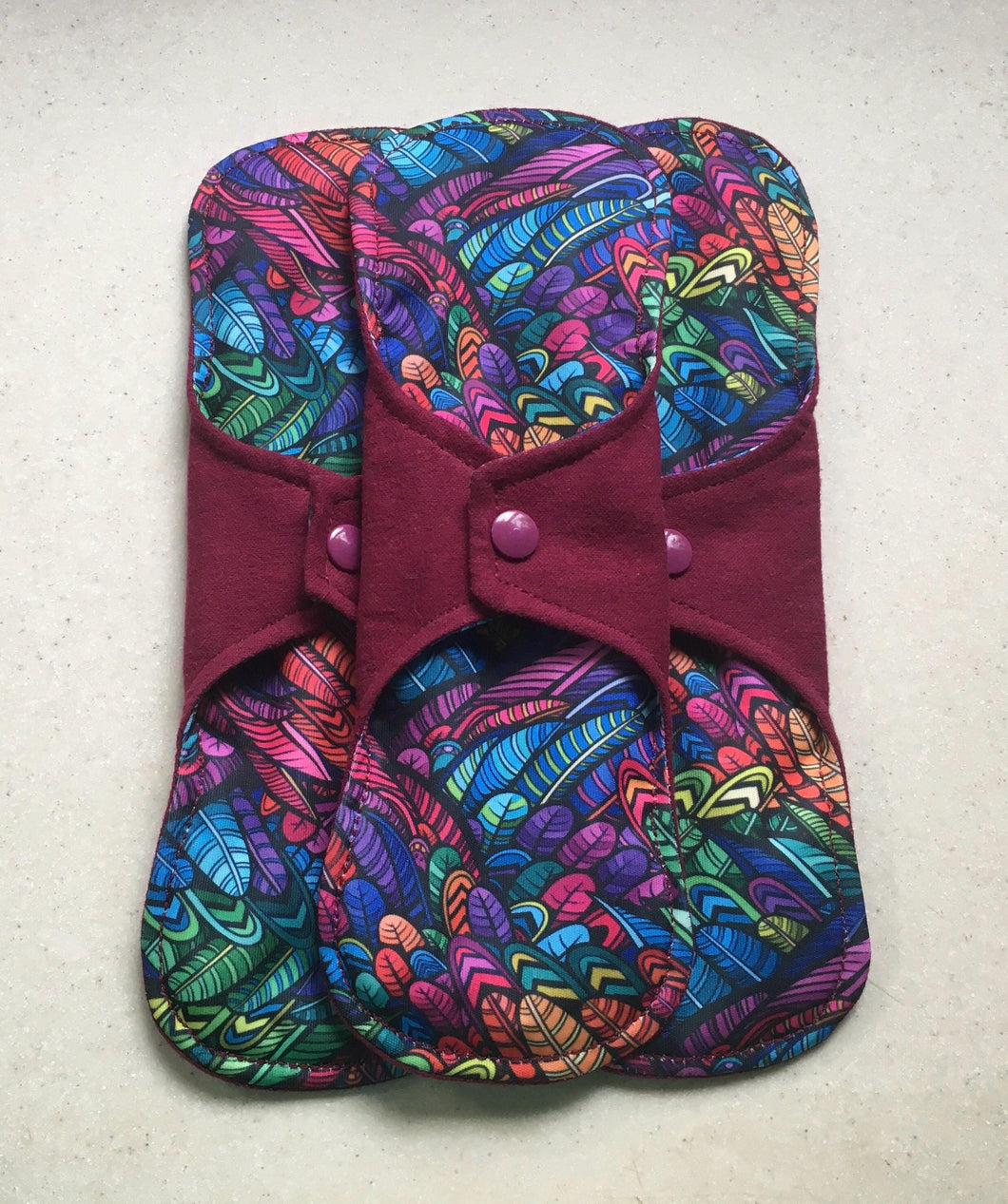 Cloth pads • Ready to ship • organic flannel top menstrual pad • organic fleece core • reusable pads • priced per pad
