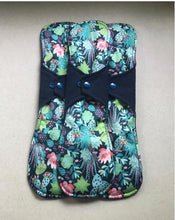Load image into Gallery viewer, Ready to ship 14” heavy overnight organic flannel top menstrual pad organic fleece absorbent core reusable cloth pads priced per pad
