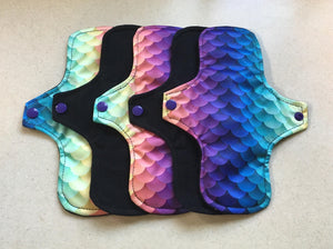 Ready to ship flannel top cloth pad menstrual pad organic fleece absorbent core reusable sanitary napkin cloth pads priced per pad