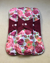 Load image into Gallery viewer, Ready to ship 16” heavy overnight cloth menstrual pad organic fleece core washable and reusable sanitary napkin cloth pads priced per pad