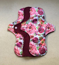 Load image into Gallery viewer, Ready to ship 16” heavy overnight cloth menstrual pad organic fleece core washable and reusable sanitary napkin cloth pads priced per pad