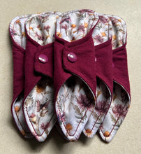 Load image into Gallery viewer, Cloth pads • Ready to ship • organic flannel top menstrual pad • organic fleece core • reusable pads • priced per pad