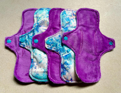 Ready to ship pads • minky top cloth pad • organic fleece absorbent core • reusable cloth menstrual pad • priced per pad