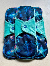 Load image into Gallery viewer, Ready to ship pads • 9” heavy • minky top cloth pad • organic fleece absorbent core • reusable cloth menstrual pad • priced per pad