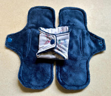 Load image into Gallery viewer, Ready to ship pads • minky top cloth pad • organic fleece absorbent core • reusable cloth menstrual pad • priced per pad