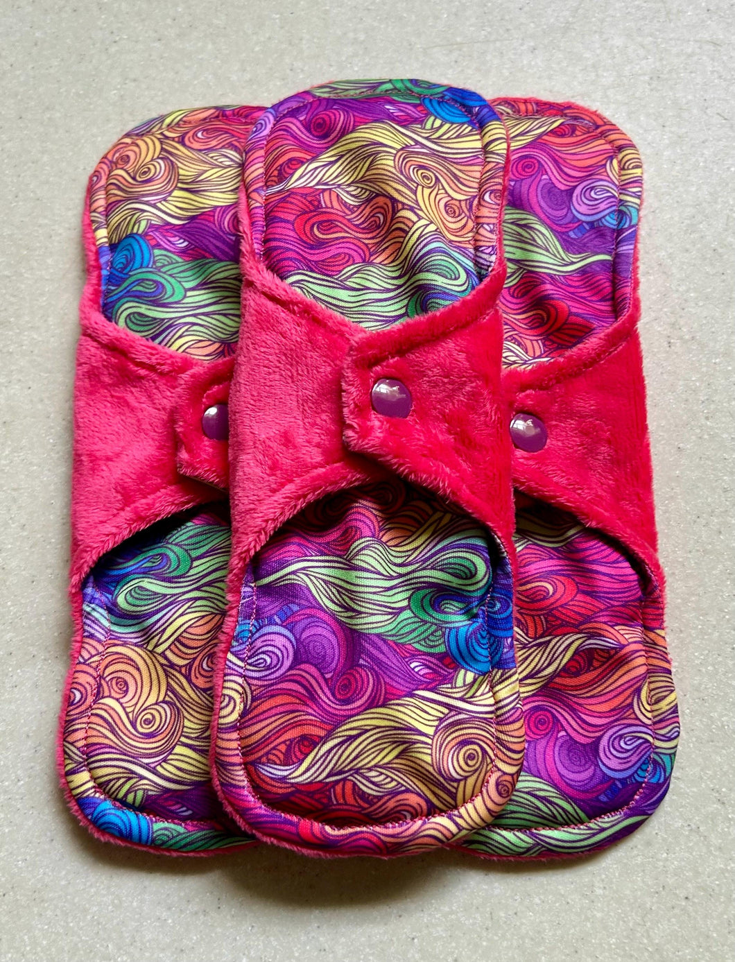 Ready to ship pads • minky top cloth pad • organic fleece absorbent core • reusable cloth menstrual pad • priced per pad