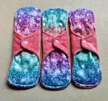 Load image into Gallery viewer, Ready to ship pads • 10” heavy • minky top cloth pad • organic fleece absorbent core • reusable cloth menstrual pad • priced per pad