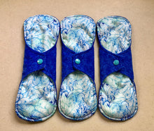 Load image into Gallery viewer, Ready to ship 16” heavy overnight cloth menstrual pad organic fleece core washable and reusable sanitary napkin cloth pads priced per pad