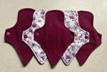 Load image into Gallery viewer, Cloth pads • Ready to ship • organic flannel top menstrual pad • organic fleece core • reusable pads • priced per pad