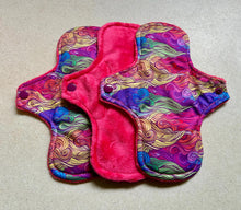 Load image into Gallery viewer, Ready to ship pads • minky top cloth pad • organic fleece absorbent core • reusable cloth menstrual pad • priced per pad